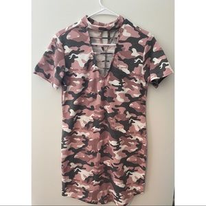 Camo T Shirt dress